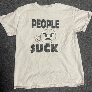 ‘People Suck’ Distressed Tee